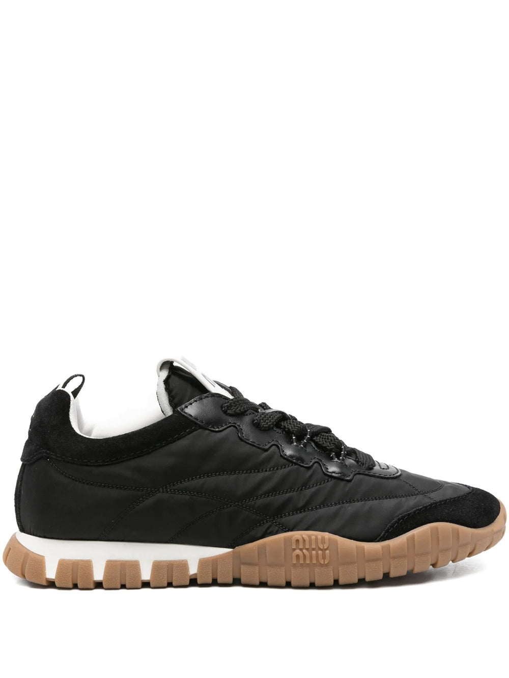 MIUMIU Tyre Technical Fabric And Suede Sneakers Women