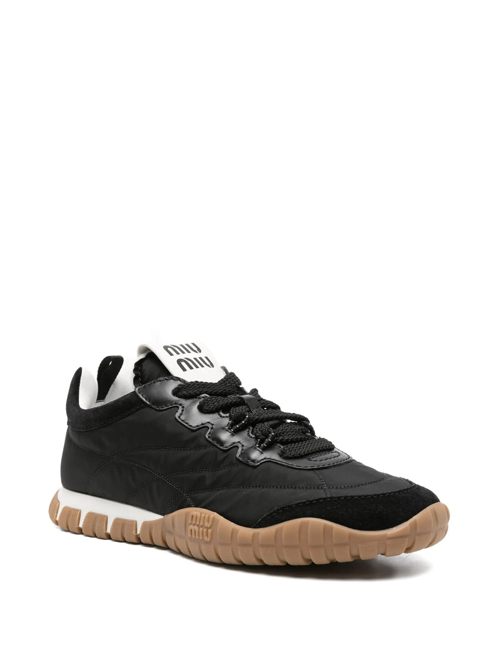 MIUMIU Tyre Technical Fabric And Suede Sneakers Women