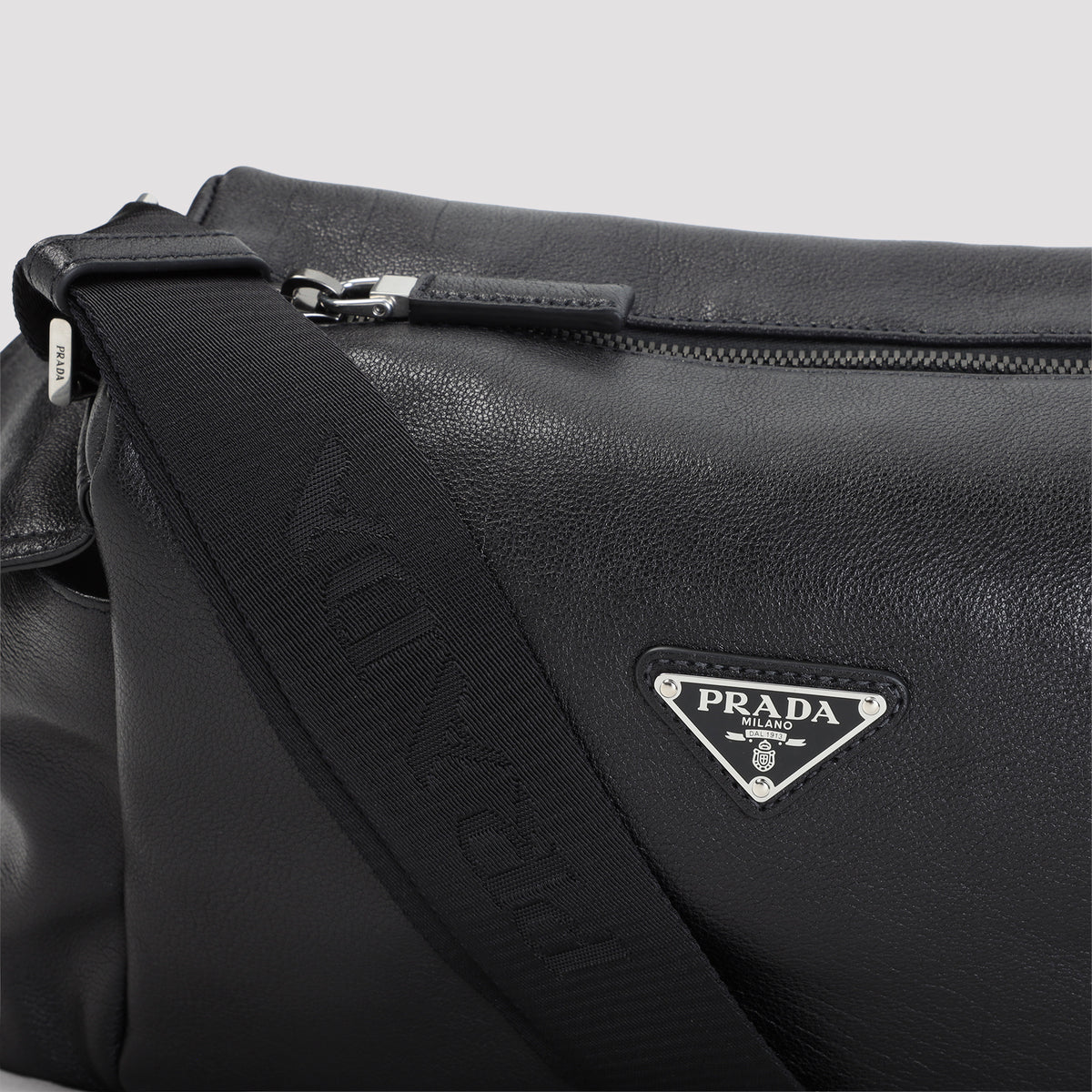 PRADA Prada Leather Bandoliera Bag Unisex