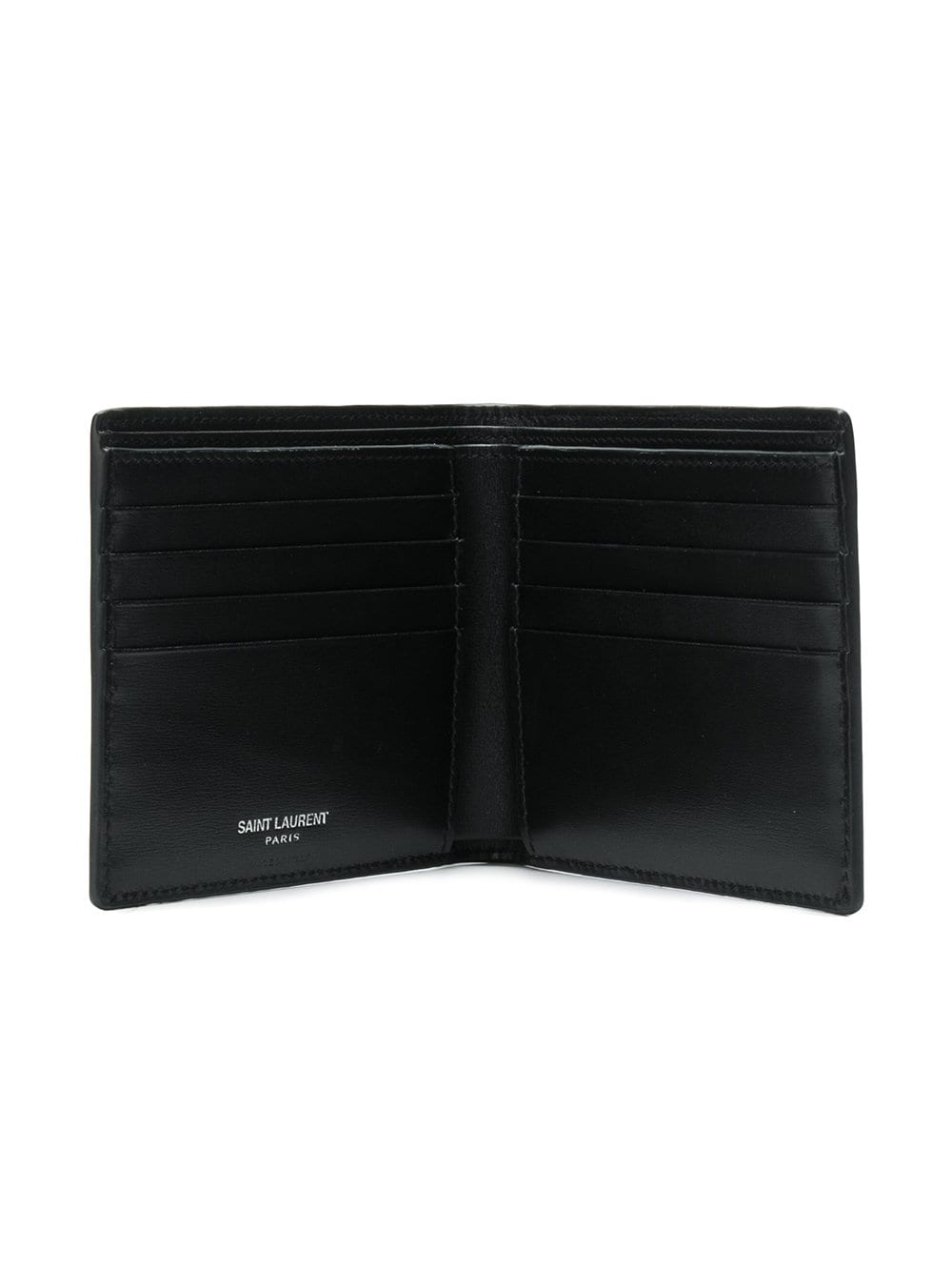 SAINT LAURENT PARIS Cassandre East/West Smooth Leather Wallet Women