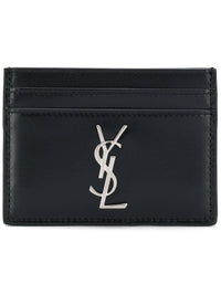 Saint Laurent Men Smooth Leather Cassandre Card Holder
