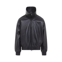 Balenciaga Leather High Collar Tracktop Men