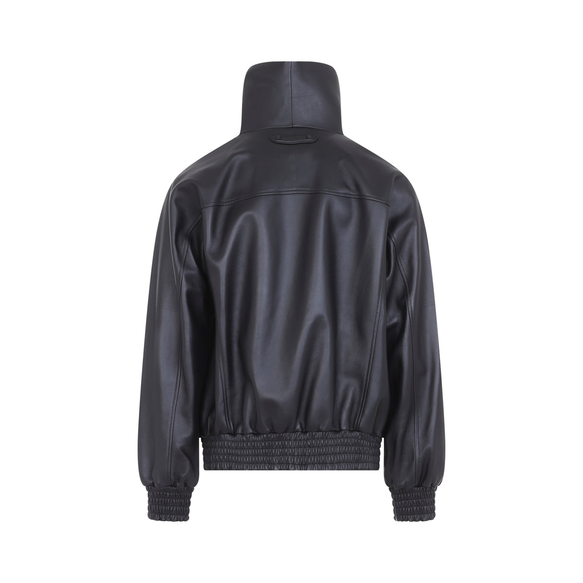 Balenciaga Leather High Collar Tracktop Men