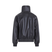 Balenciaga Leather High Collar Tracktop Men