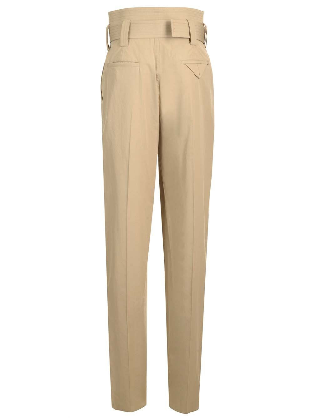 Bottega Veneta Women High-Waisted Trousers With Cotton Belt