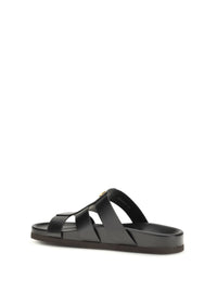 Valentino Garavani Men Studshield Leather Slide Sandals