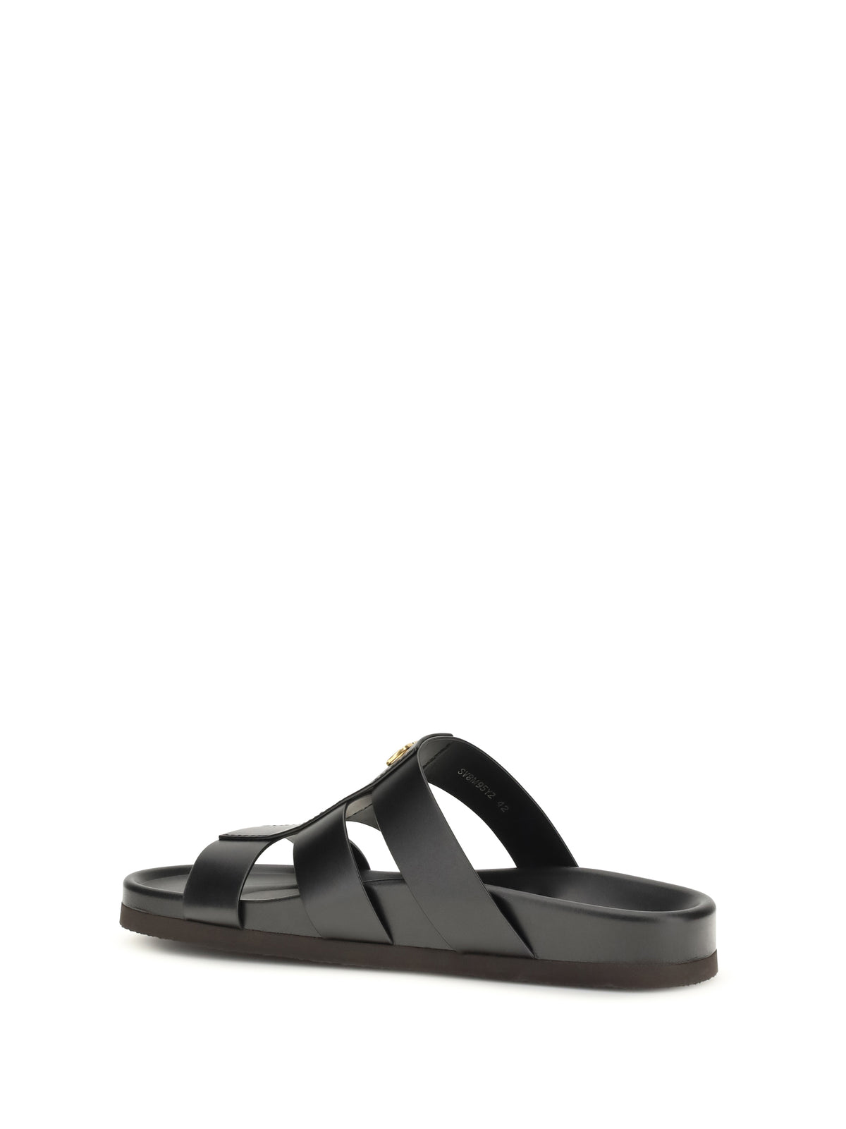 Valentino Garavani Men Studshield Leather Slide Sandals