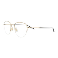 Montblanc Eyeglasses Square Semi Rim, Gold Frame and Clear Demo Lens Lens MB0129O004