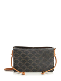 Celine Women Trio Flap Triomphe Canvas