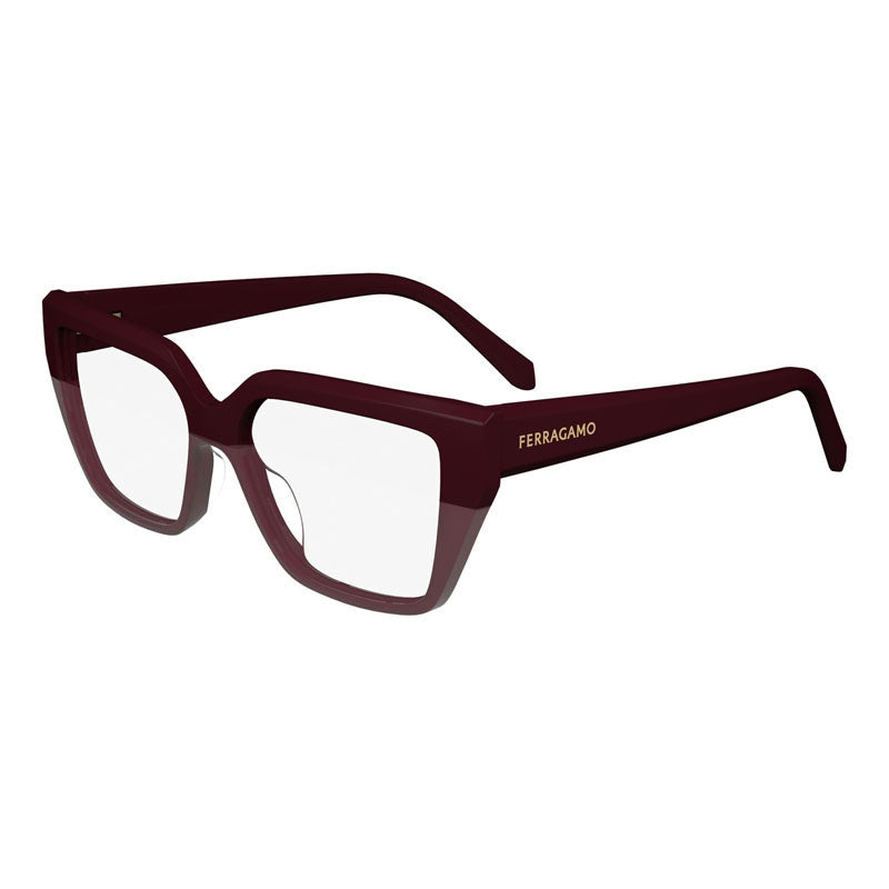 Salvatore Ferragamo Salvatore Ferragamo Sunglasses Square Full Rim, BURGUNDY Frame and Clear demo lens Lens SF2971601