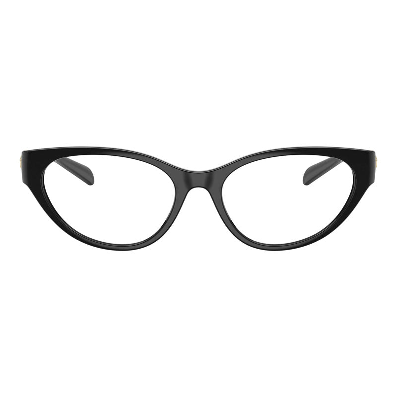 Versace Eyeglasses Cat Eye Full Rim, Shiny Black Frame and Clear Demo Lens Lens VE3372UGB1