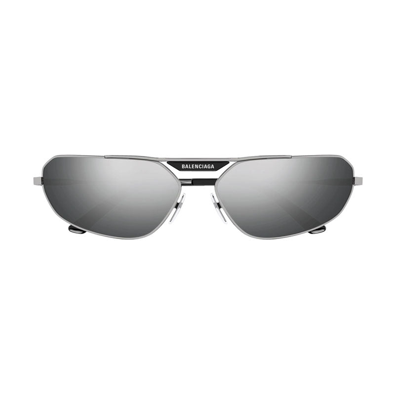 Balenciaga Sunglasses Geometric Full Rim, Grey Frame and Grey Lens BB0245S001