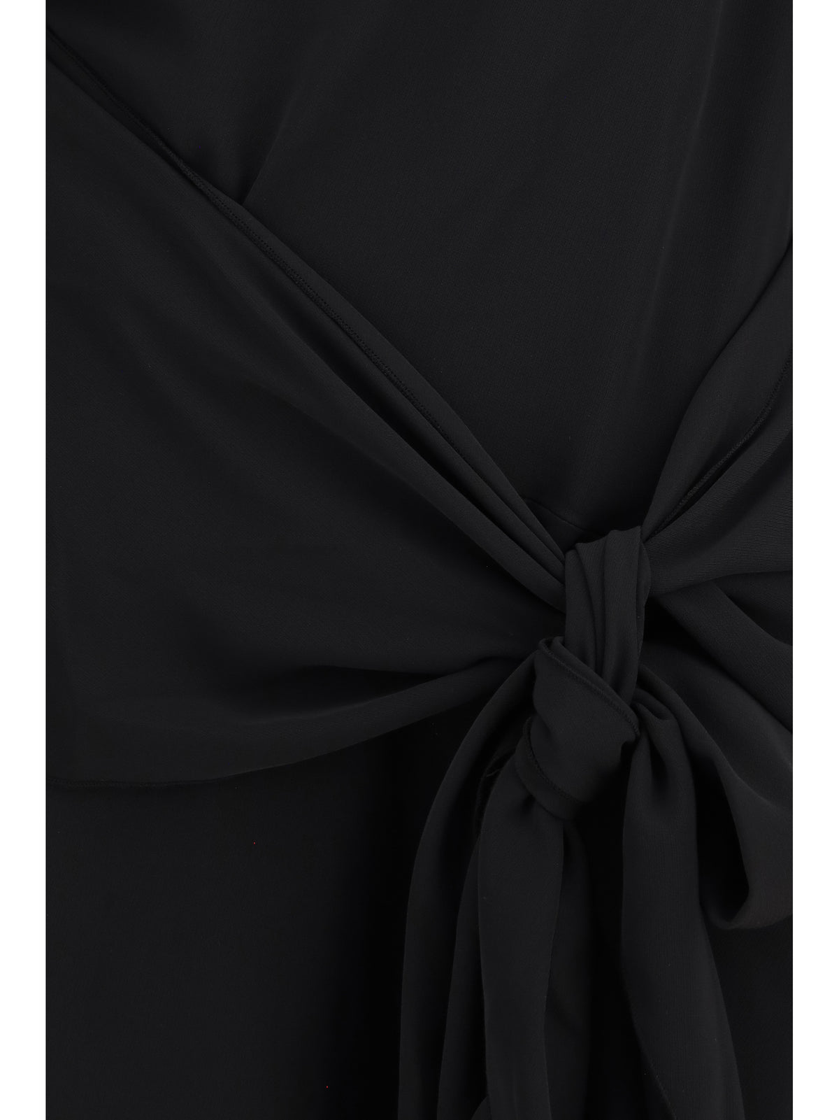 Ganni Women Draped-Knot Crepe Mini Dress