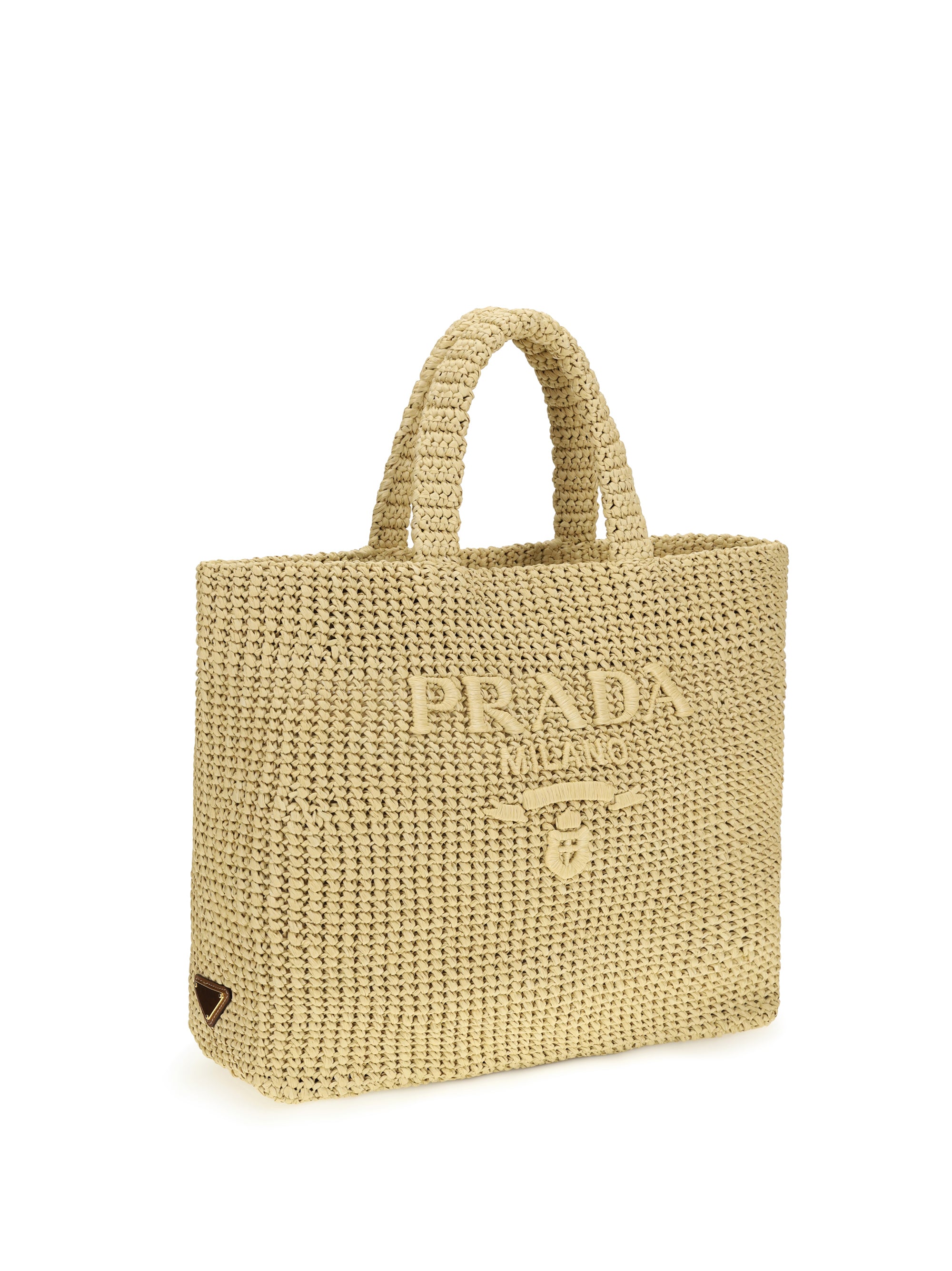 Prada Women Raffia Tote Bag