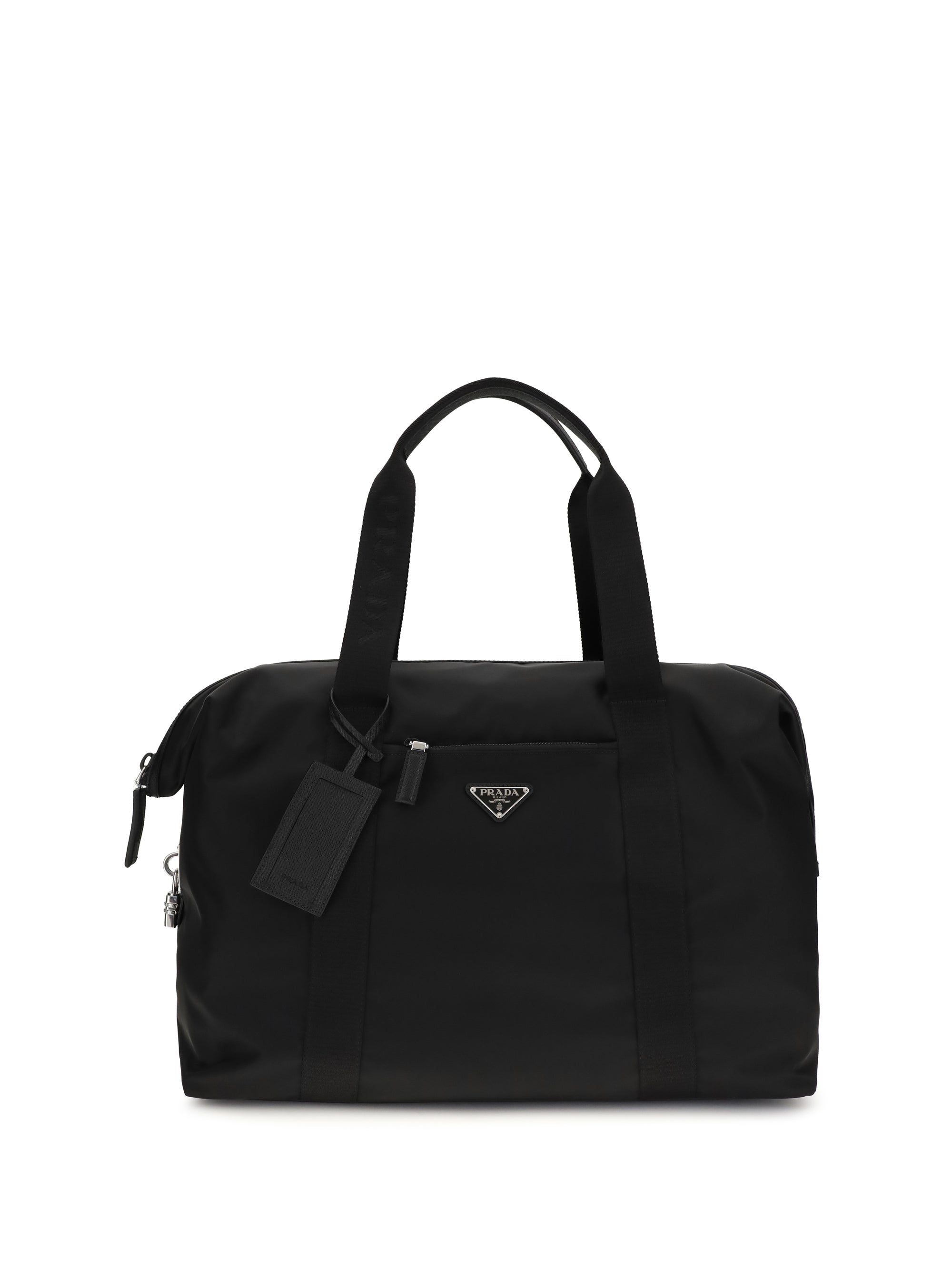 Prada Men Travel Bag In Re-Nylon And Saffiano