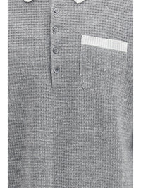 THOM BROWNE Thom Browne Men Knitted Polo Shirt