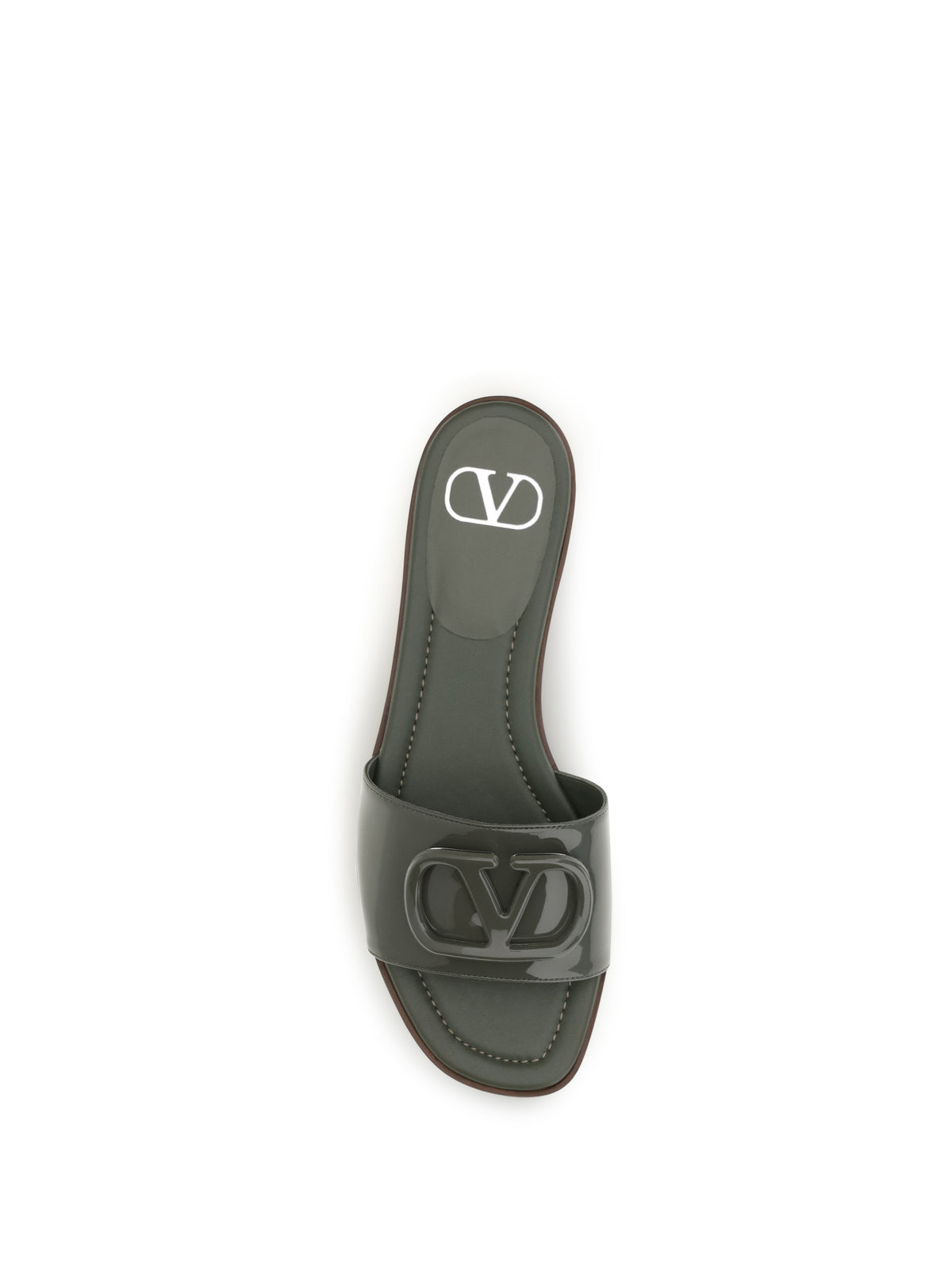 VALENTINO GARAVANI Valentino Garavani Women Vlogo Patent Leather Slide Sandals