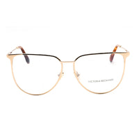Victoria Beckham Eyeglasses Oval Full Rim, Gold Frame and Clear Demo Lenses Lens VB2121714