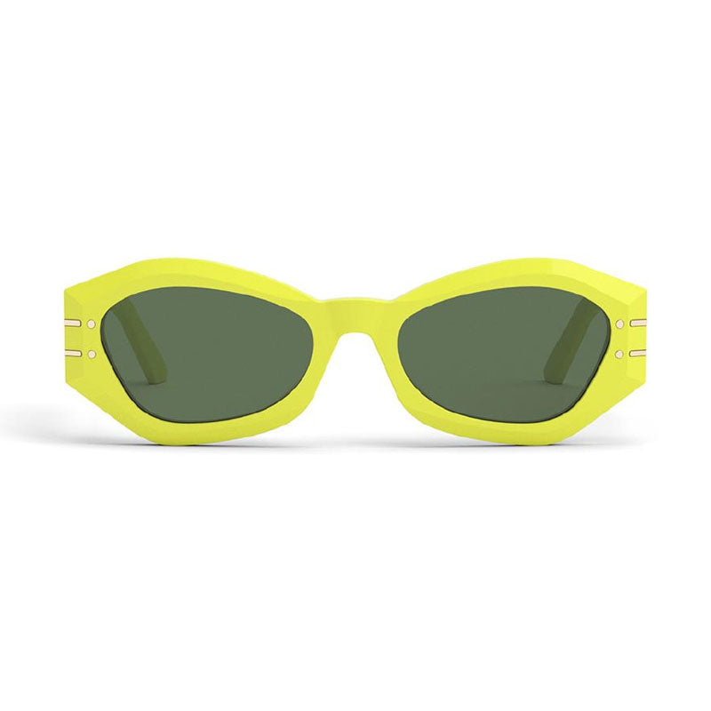 Dior Sunglasses Cat Eye Full Rim, Shiny Fuchsia Frame and Green Lens DIORSIGNATUREB1U73C0