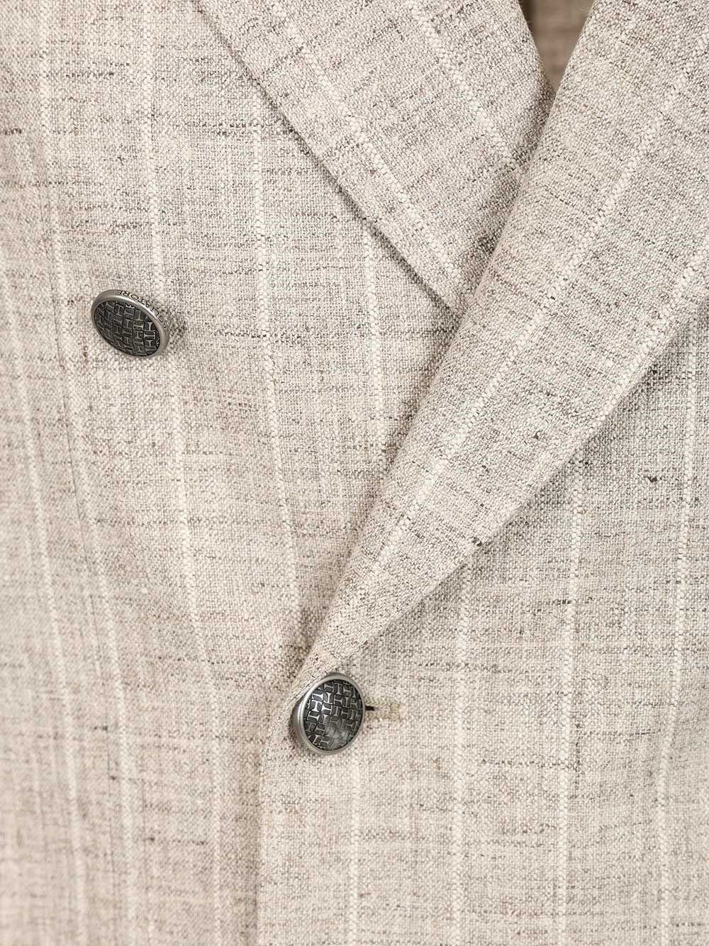 Tagliatore Men Double-Breasted Pinstriped Blazer