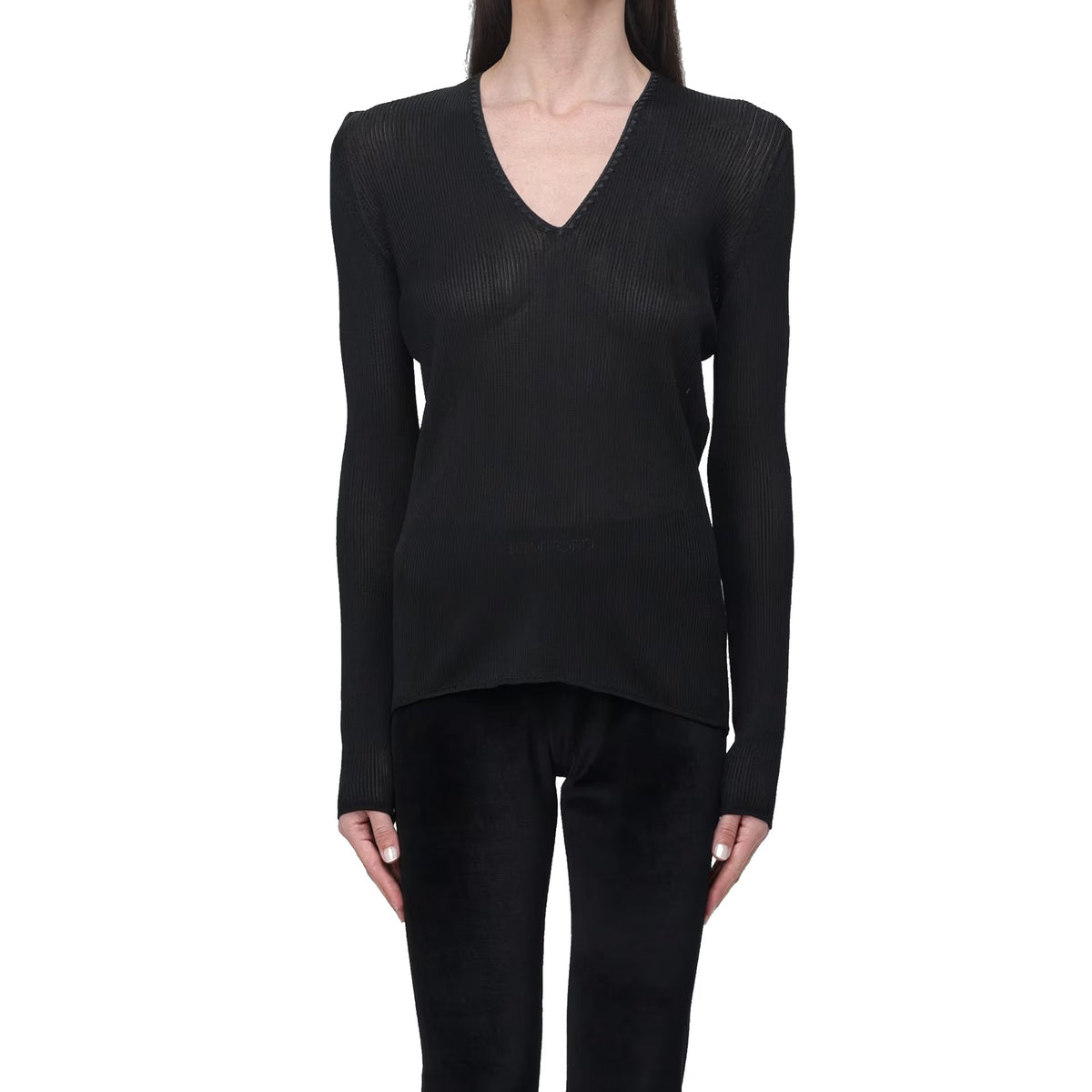 Tom Ford Tom Ford Sheer Fine-Ribbed Top Women