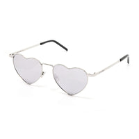 Saint Laurent Saint Laurent Sunglasses Geometric Full Rim, Silver Frame and Silver Mirror Lens SL301LOULOU003