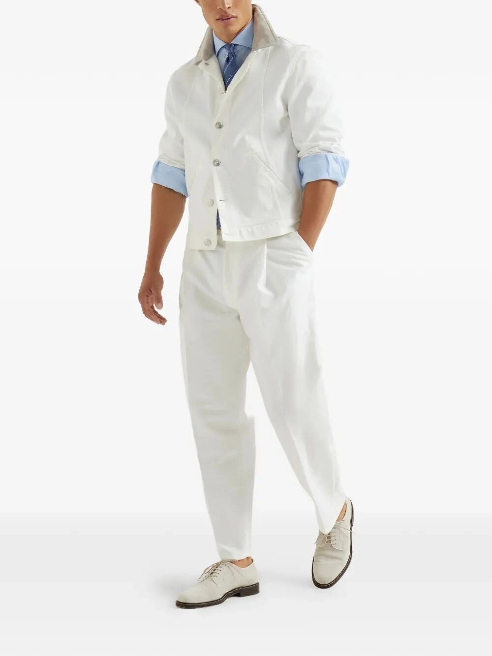 Brunello Cucinelli Brunello Cucinelli Men Linen Easy Fit Shirt
