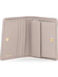 Miu Miu Miu Miu Women Compact Matelassé Leather Wallet