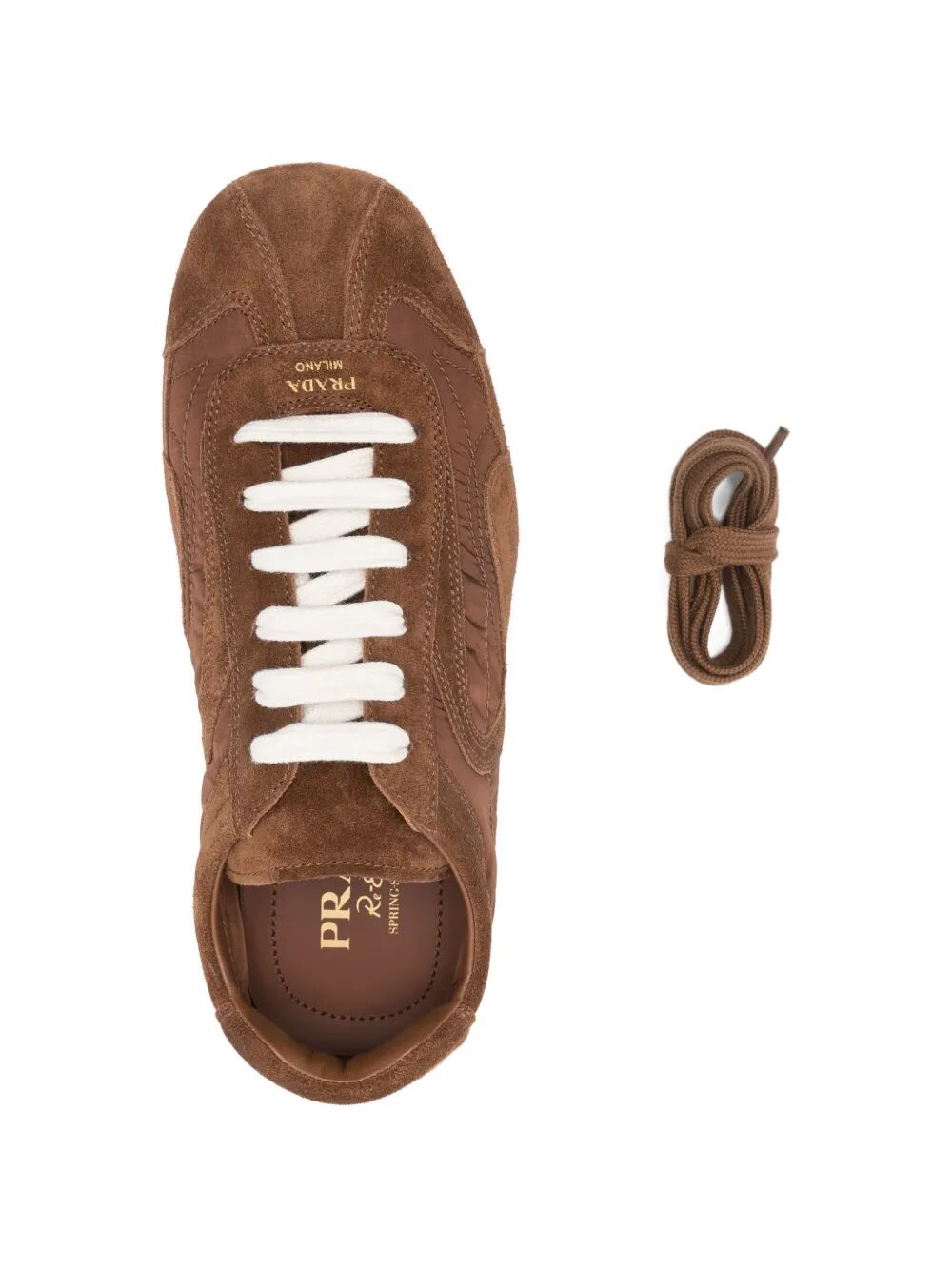 Prada Women Montecarlo Re-Edition 2005 Suede And Re-Nylon Sneakers