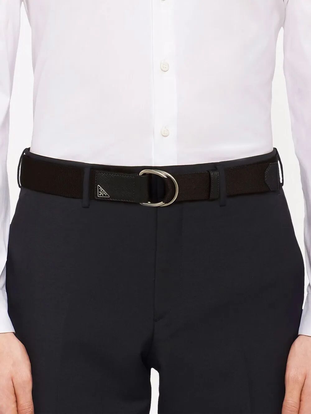 PRADA Prada Men Woven Re-Nylon Belt