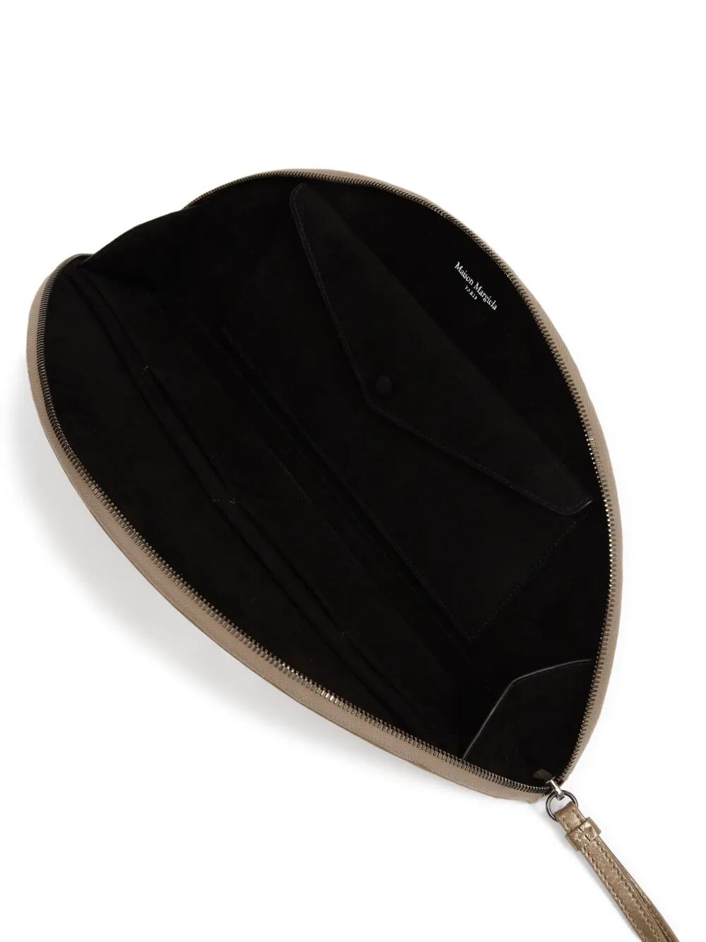 MAISON MARTIN MARGIELA Big Halfmoon Metallic Leather Pouch Women