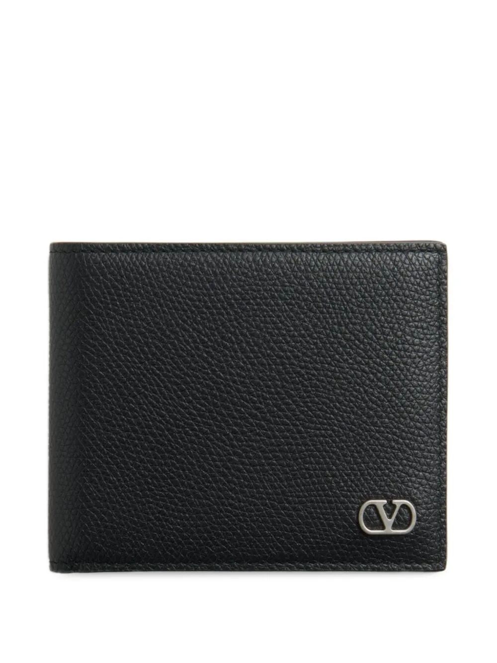 VALENTINO GARAVANI Vlogo Signature Grainy Calfskin Bi-Fold Wallet Women