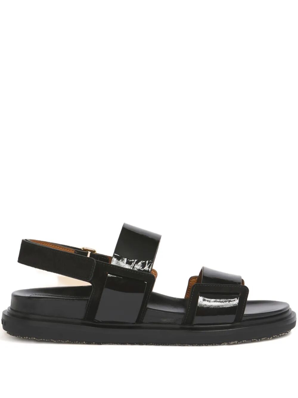 MARNI Fussbett Double-Strap Leather Sandals Women