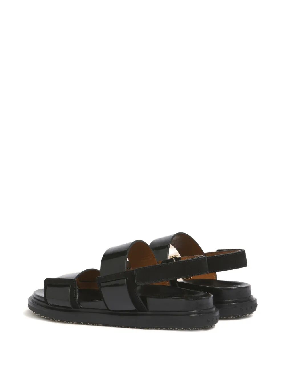 MARNI Fussbett Double-Strap Leather Sandals Women