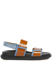 Marni Women Fussbett Double-Strap Leather Sandals