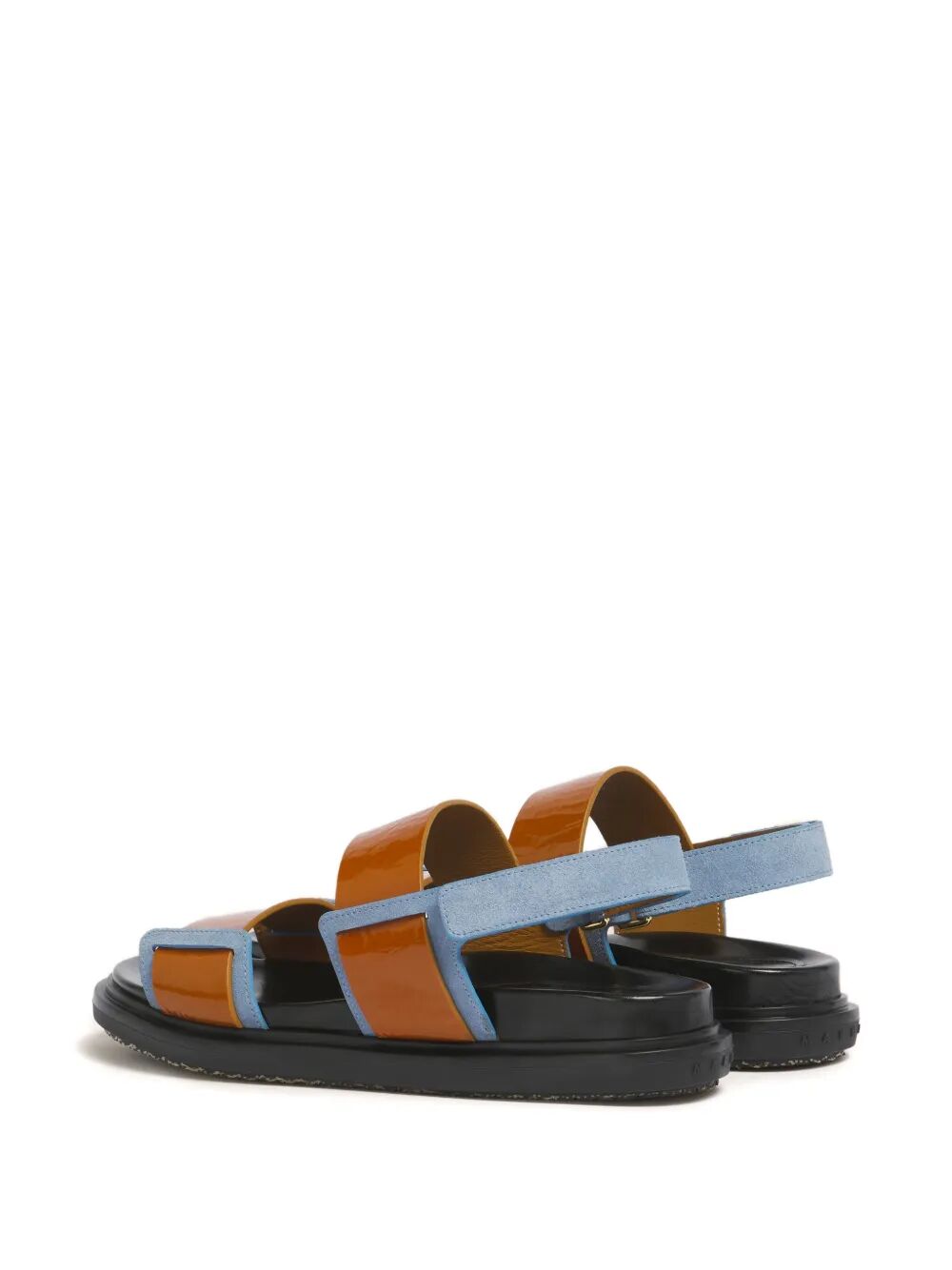 MARNI Fussbett Double-Strap Leather Sandals Women