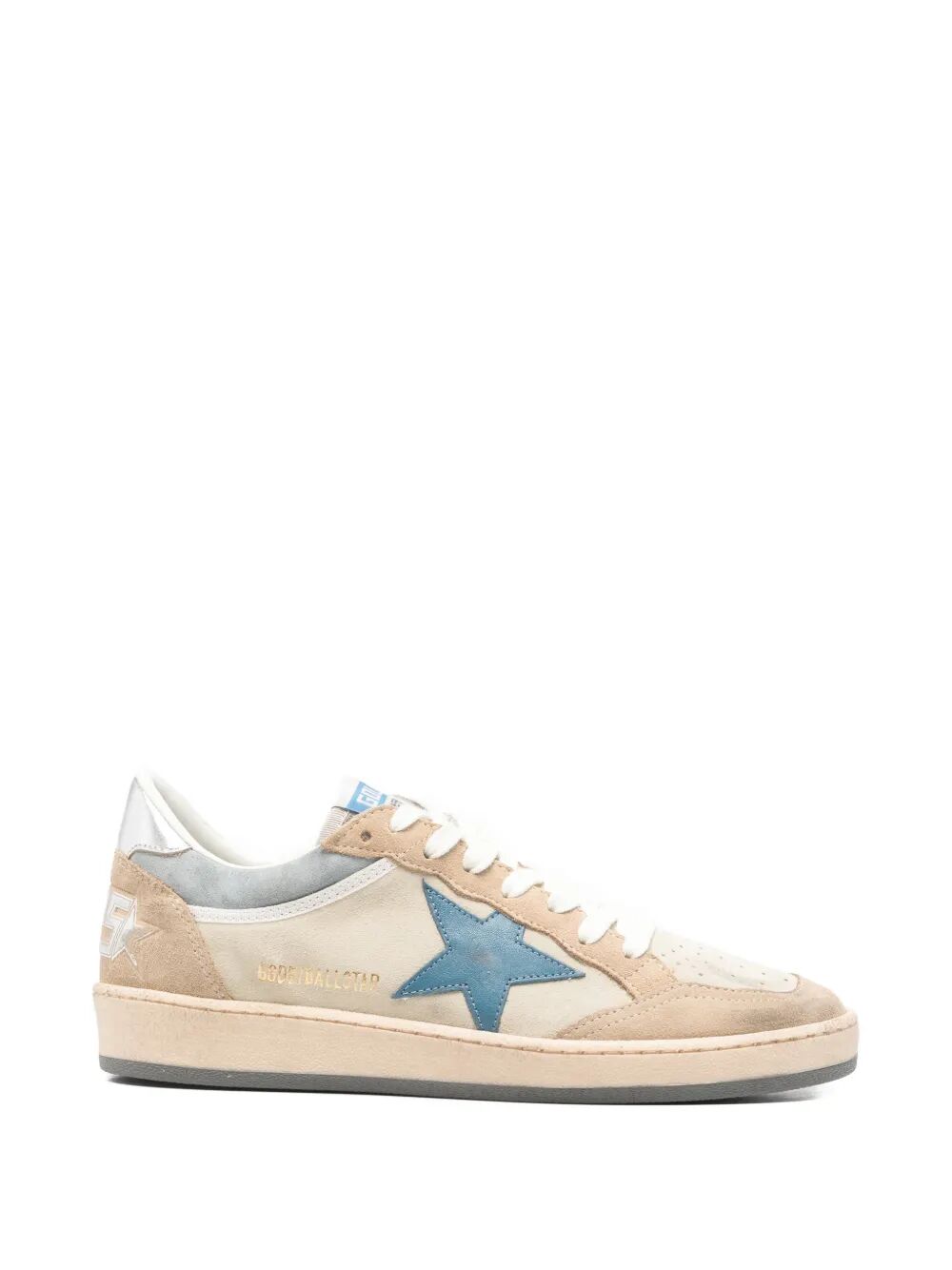 GOLDEN GOOSE Ball Star Two-Tone Suede Sneakers With Laminated Leather Star Women