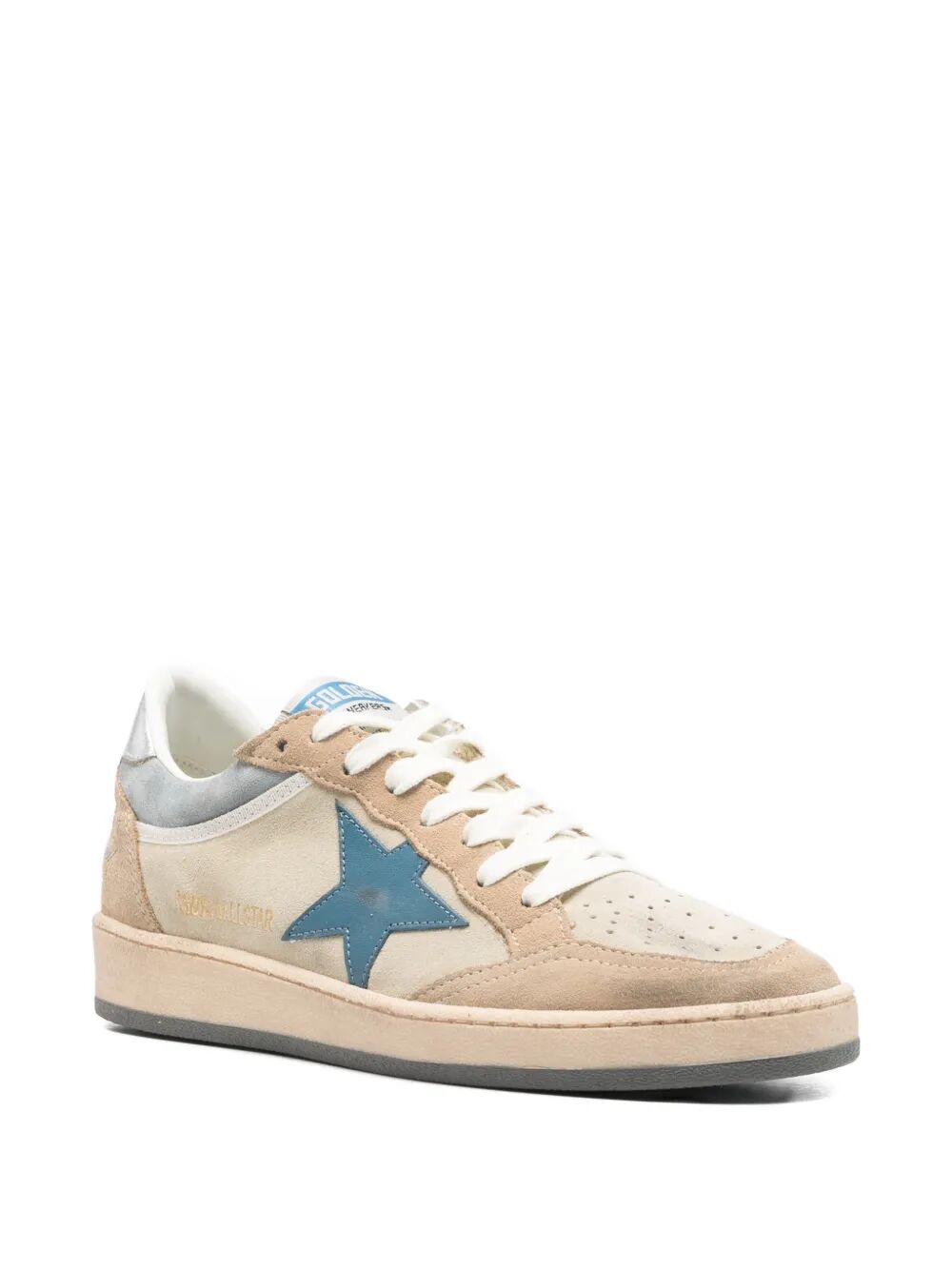 GOLDEN GOOSE Ball Star Two-Tone Suede Sneakers With Laminated Leather Star Women