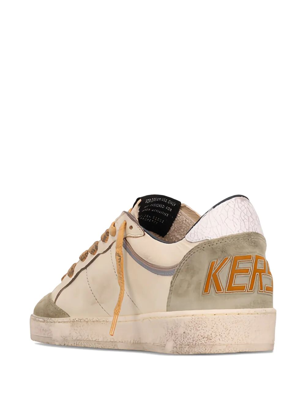 Ball Star Nappa Leather Sneakers With Suede Inserts And Crack Leather Star And Heel Tab Women