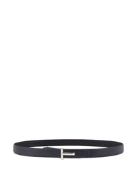 TOM FORD Tom Ford Men T-Buckle Two-Tone Grained Leather Belt