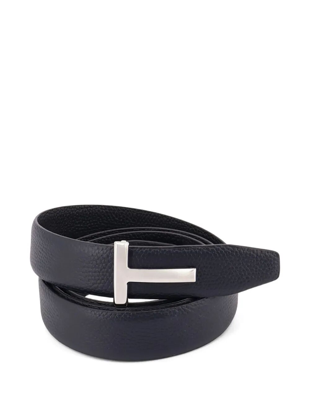 TOM FORD Tom Ford Men T-Buckle Two-Tone Grained Leather Belt