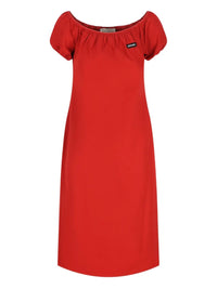 MIU MIU Miu Miu Women Boat Neckline Cotton Poplin Midi Dress
