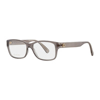 Gucci Eyeglasses Rectangle Full Rim, Grey Frame and Clear Demo Lenses Lens GG0716O003