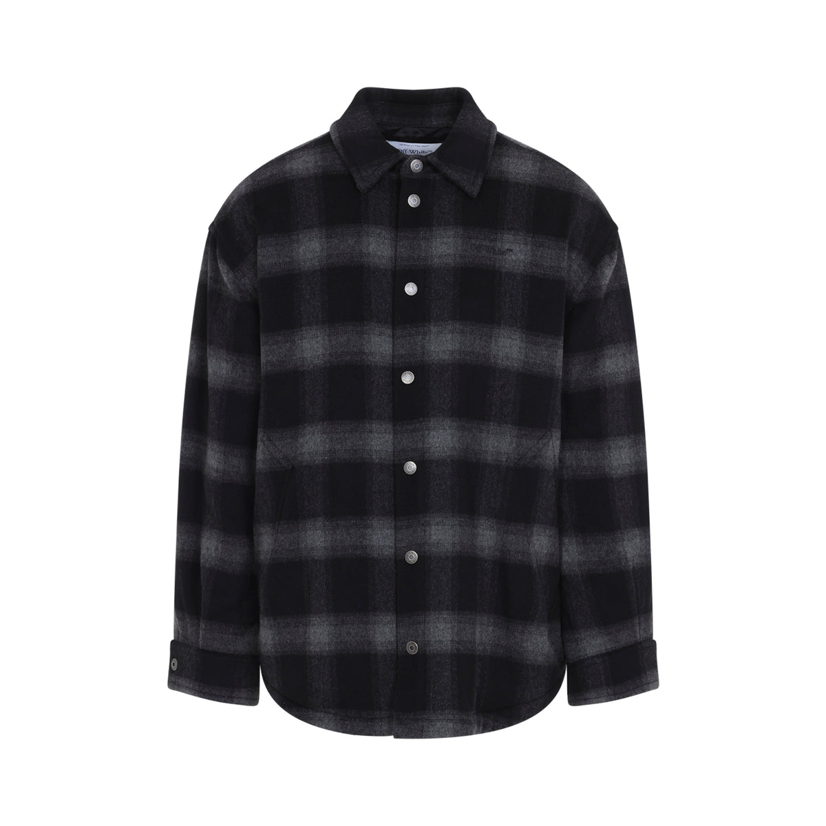 OFF-WHITE Off-White Flannel Wool Overshirt Padded Coat Men