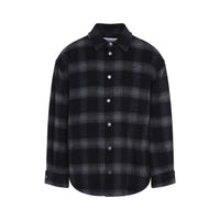 OFF-WHITE Off-White Flannel Wool Overshirt Padded Coat Men