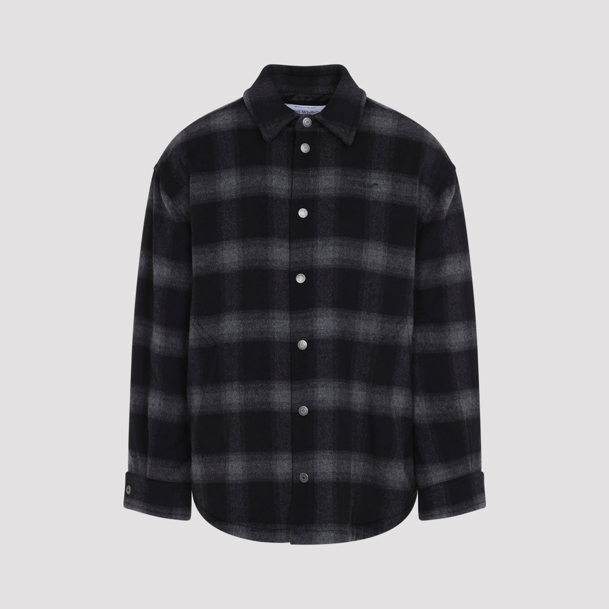 OFF-WHITE Off-White Flannel Wool Overshirt Padded Coat Men