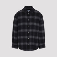 OFF-WHITE Off-White Flannel Wool Overshirt Padded Coat Men