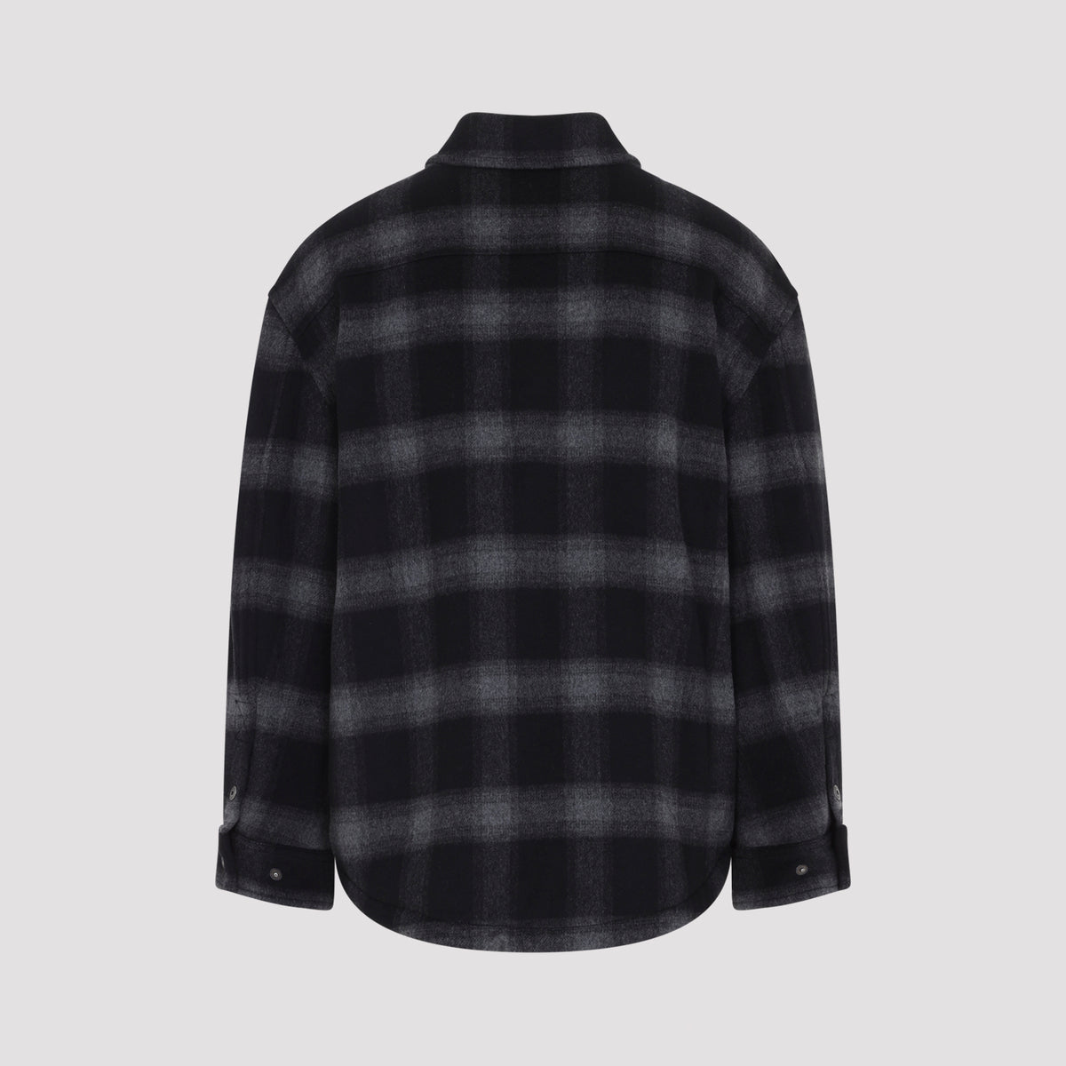 OFF-WHITE Off-White Flannel Wool Overshirt Padded Coat Men