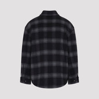 OFF-WHITE Off-White Flannel Wool Overshirt Padded Coat Men