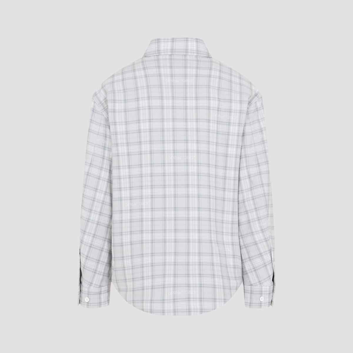 Off-White Flannel Wool Overshirt Padded Coat Men
